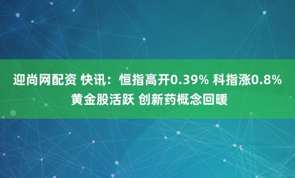 迎尚网配资 快讯：恒指高开0.39% 科指涨0.8% 黄金股活跃 创新药概念回暖