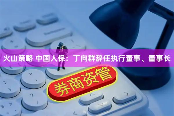 火山策略 中国人保：丁向群辞任执行董事、董事长